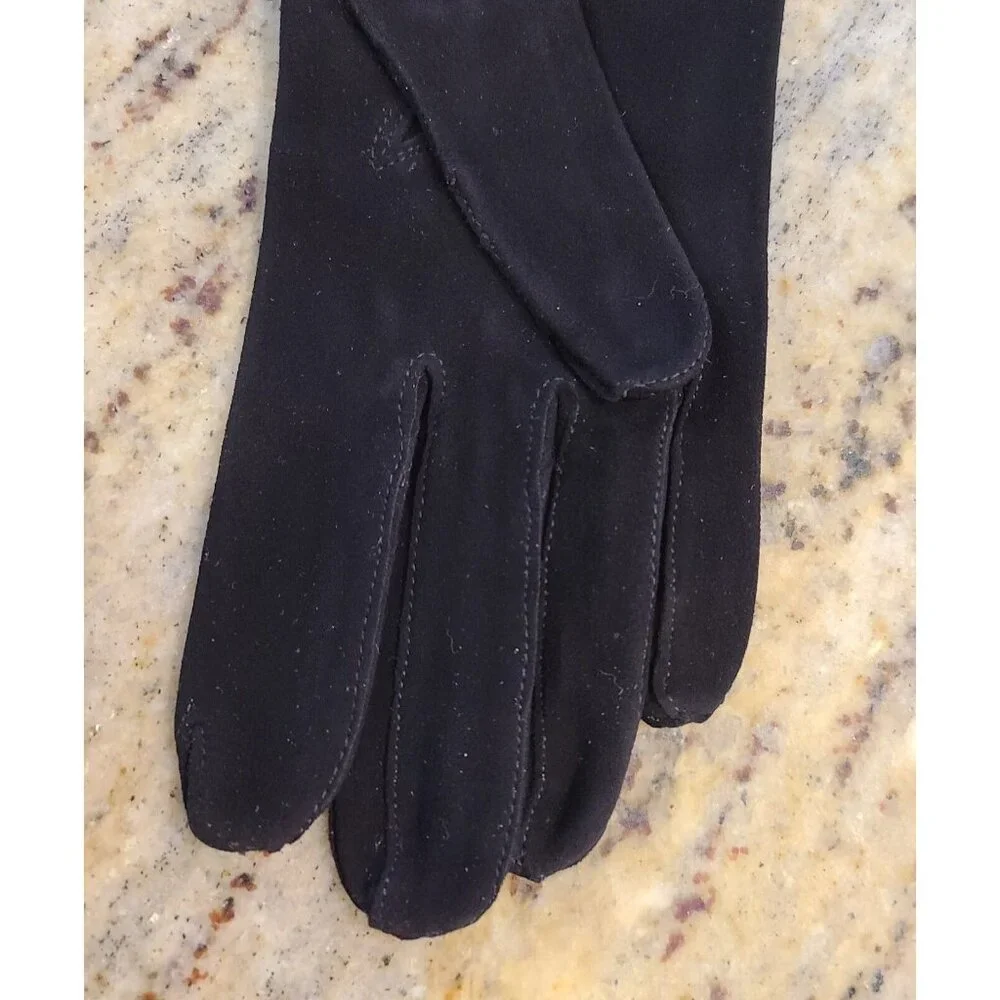 New! Vintage Size S 6.5 Black Thin Suede 11.5